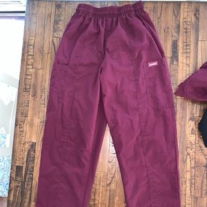 Maroon scrub bottoms